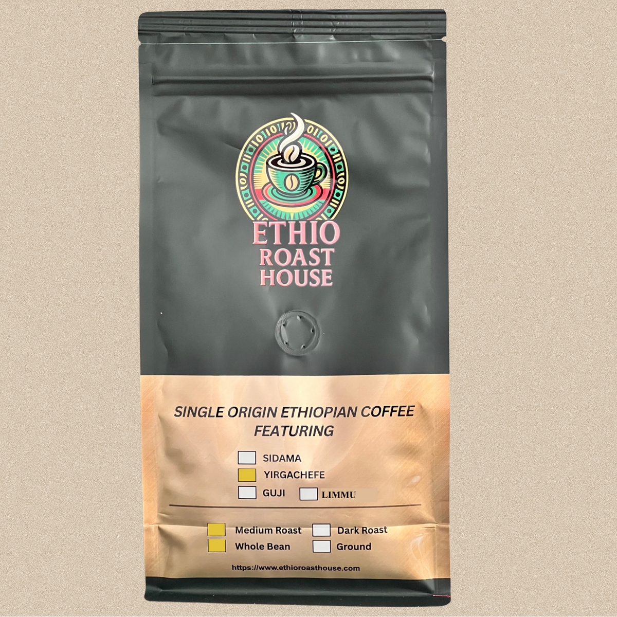 Yirgacheffe Ethiopian Coffee — Medium Roast | Ethio Roast House